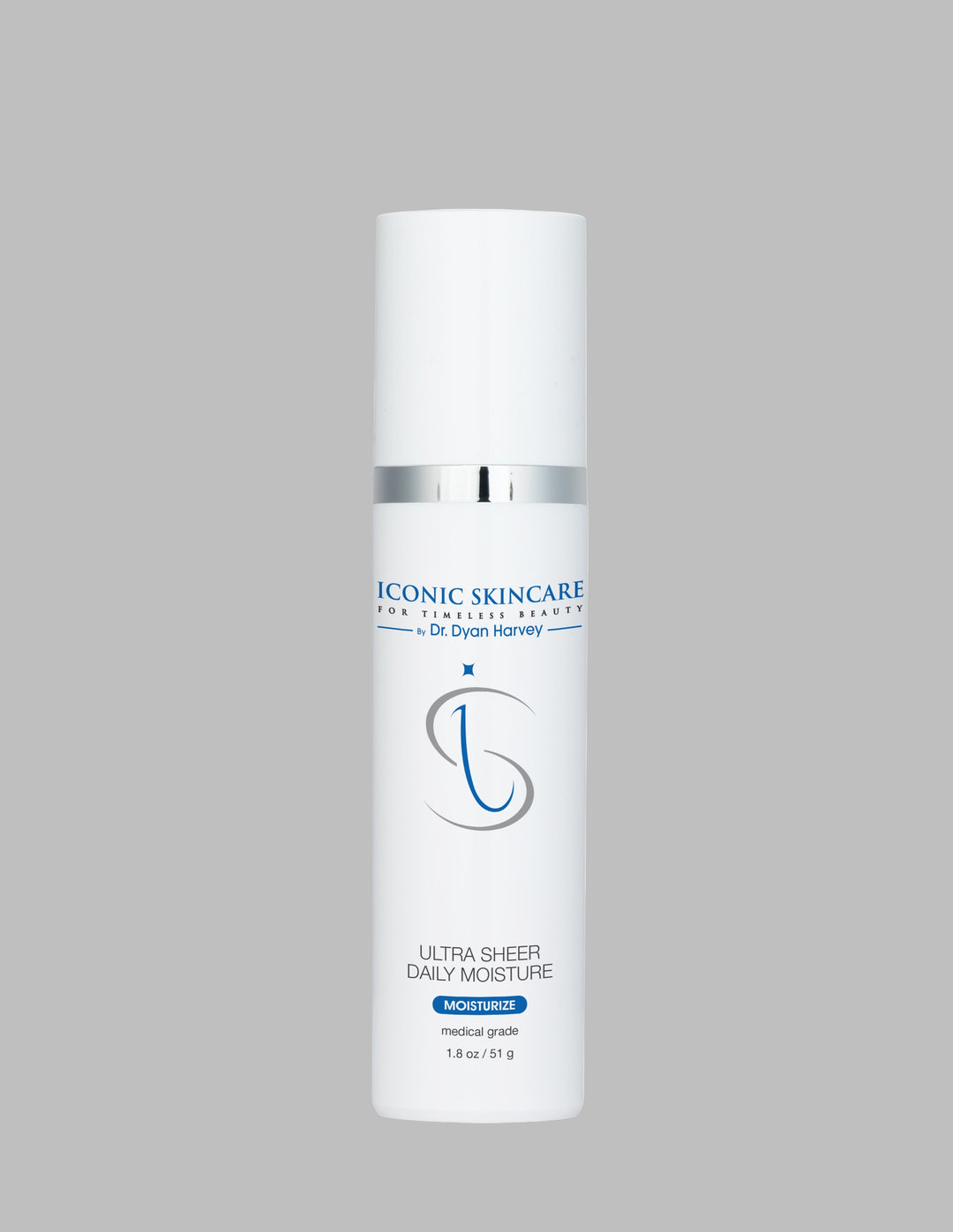 Facial Moisturizer Skincare bottle labeled 'Iconic Skincare' on a white background