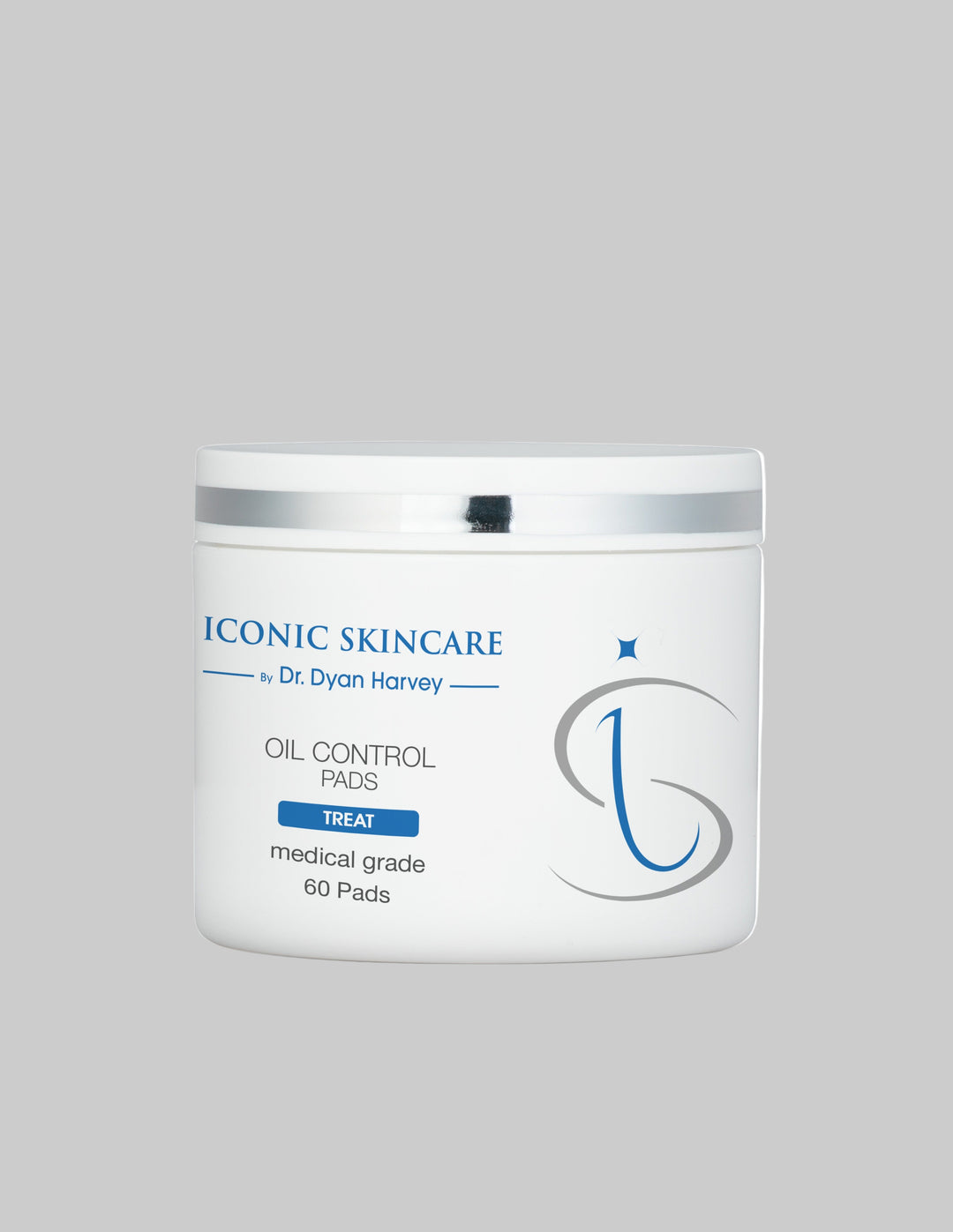 Oil Control Pads Iconic Skincare oil control pads container on a white background