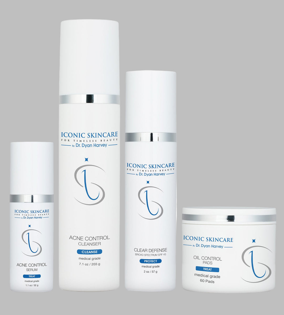 Set of Iconic Skincare products on a white background