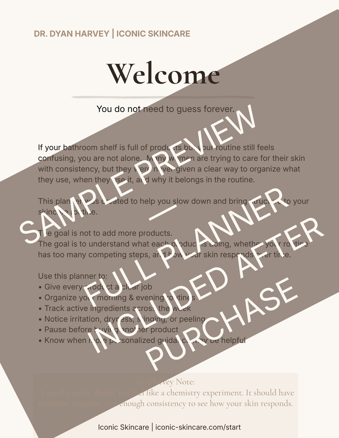 Skin Clarity Routine Planner