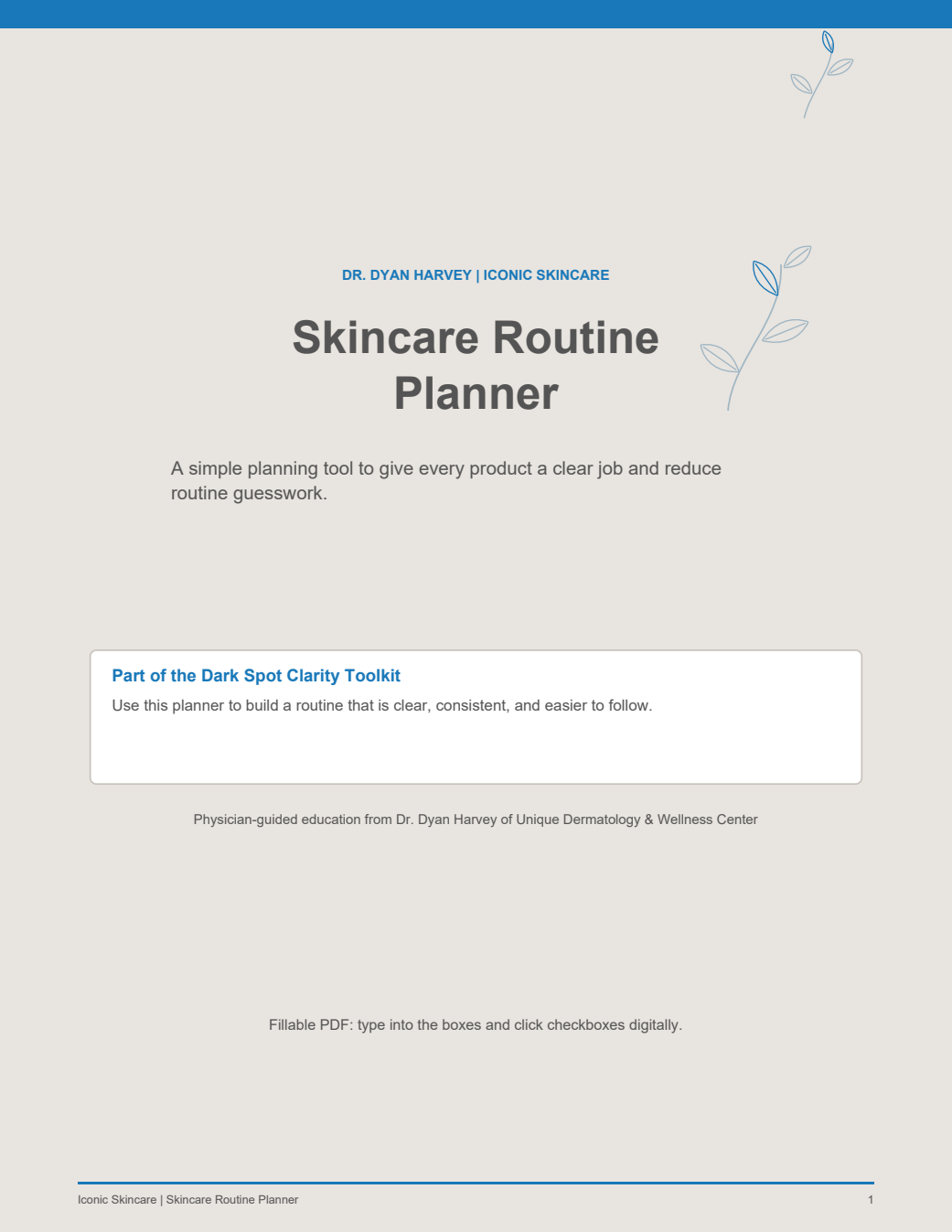 Skincare Routine Planner